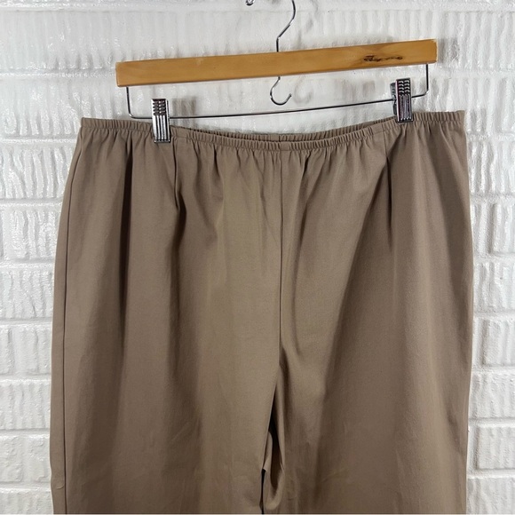 Eileen Fisher Organic Cotton Stretch Twill Khaki Slim Ankle Career Pants 2X NWT - Picture 3 of 9